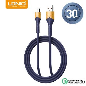 LDNIO LS801 TPE Fast Charging Cable USB To Type-C / Lightning Interface 30W 1M
