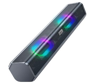Hoco Dazzling Sound Series BS49 ওয়্যারলেস ব্লু-টুথ মিনি সাউন্ড বার স্পিকার পোর্টেবল লাউডস্পিকার উইথ RGB LED লাইটিং