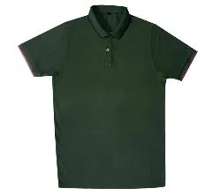 Gents Pure-Cotton Short-Sleeve Pique Polo Shirt (Green)