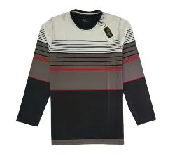 GENTS, GLOSSY-COTTON LONG-SLEEVE T-SHIRT.