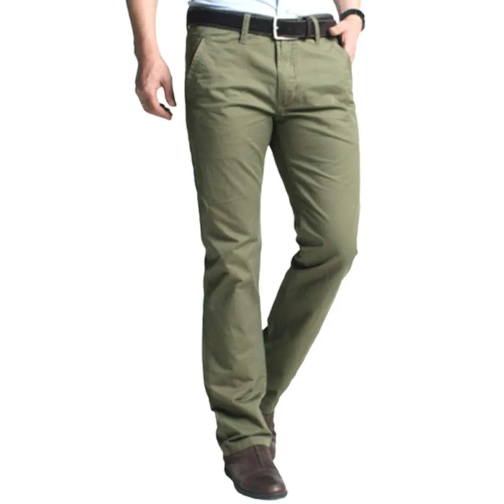 MENS, SLIM-FIT PURE-COTTON LONG TWILL PANT.