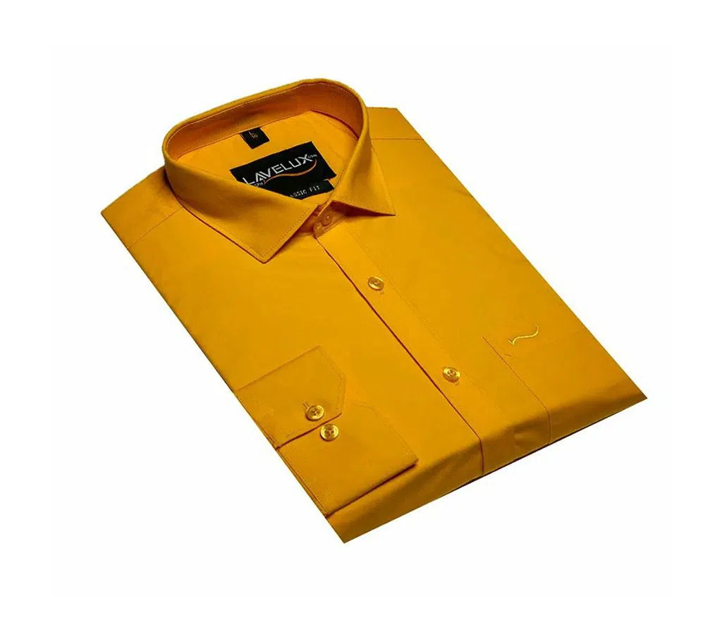 Mens Full Sleeve formal Shirt -Yellow 