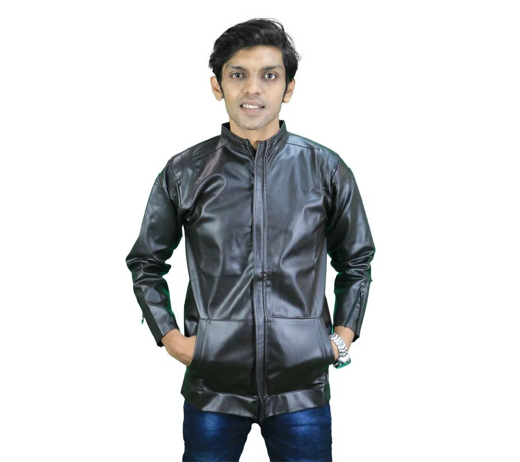 Gents Full Sleeve Artificial Leather Casual Jacket 