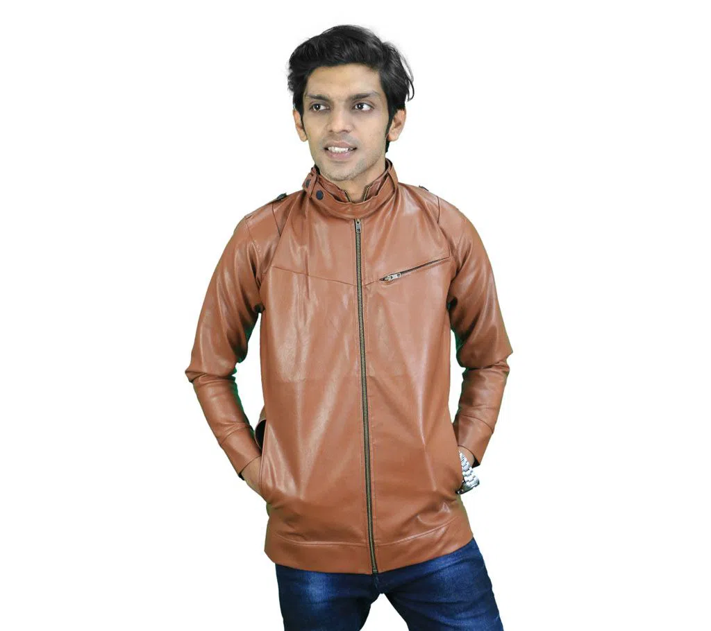 Gents Full Sleeve Artificial Leather Casual Jacket 