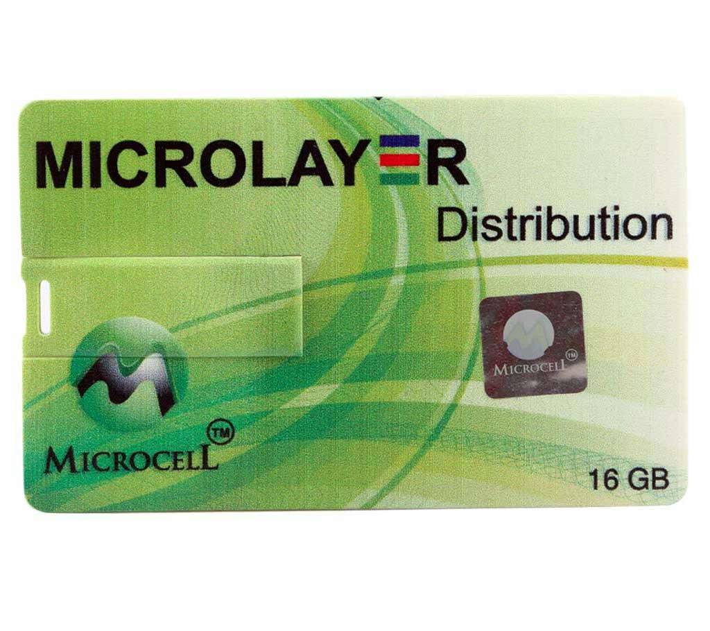 Microcell 16GB Card shape পেন ড্রাইভ বাংলাদেশ - 674734
