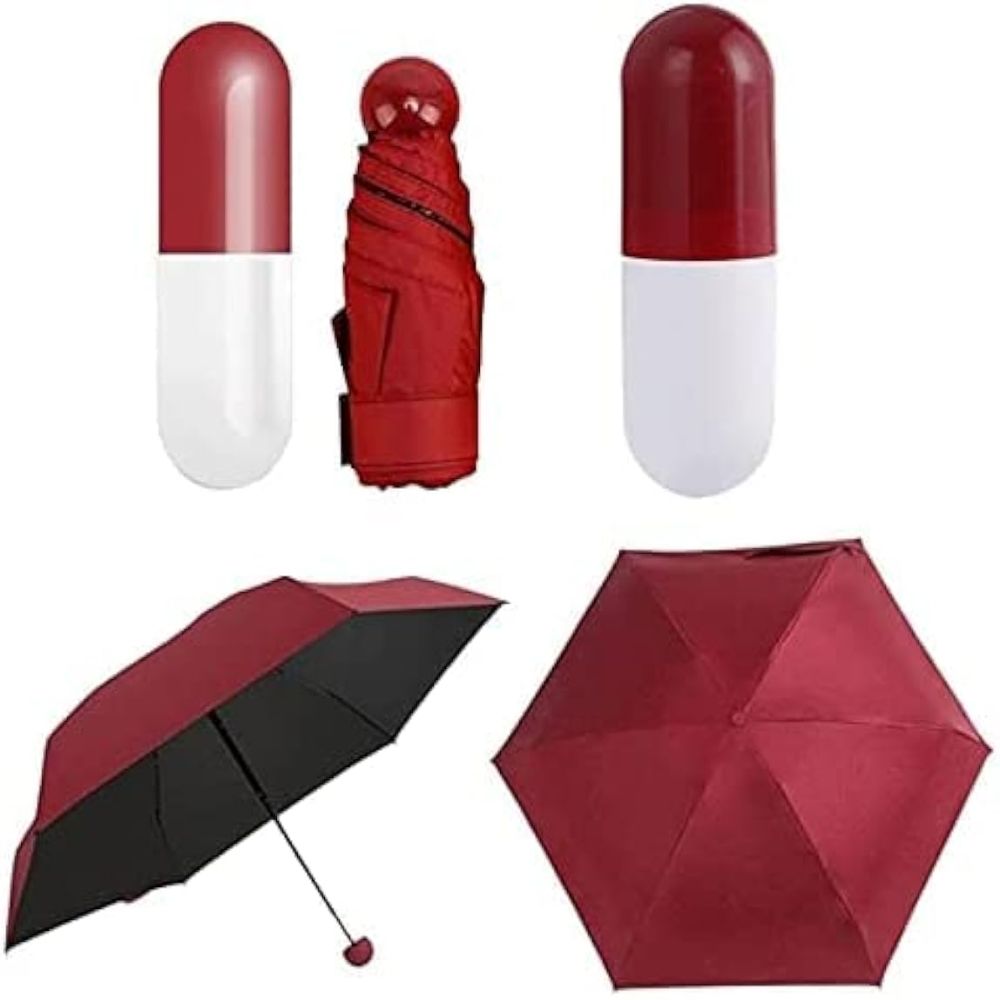 Folding Capsule Umbrella With Cute Capsule Case