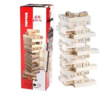 Jenga ব্লক সেট গেম - 48 Pcs 