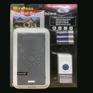 Portable Wireless Door Calling Bell With Remote Control - White