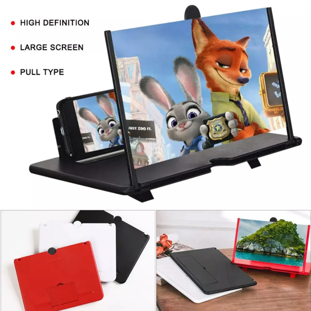 Phone Screen Magnifier Phone Projector Enlarged Amplifier Mobile Bracket Holder 3D HD Movie Video Stand