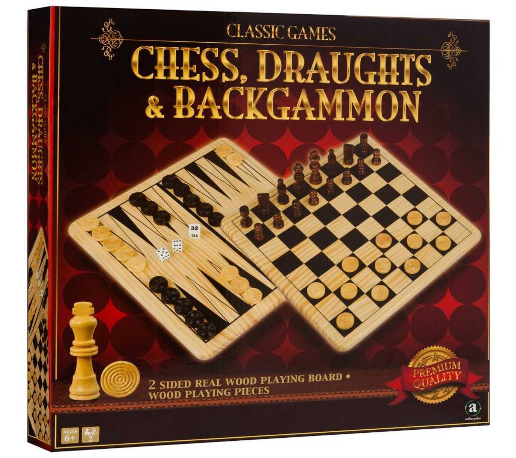 Chess, Draughts & Backgammon Set 3in1 (small) বাংলাদেশ - 671087