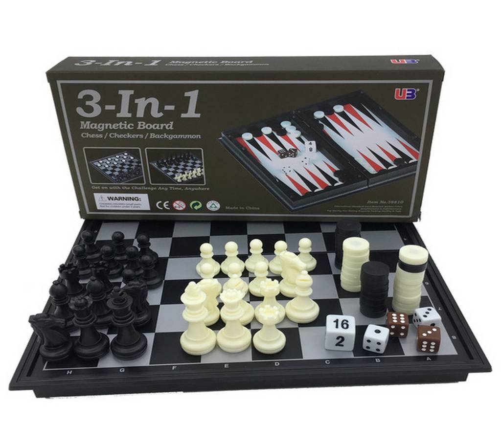 Chess, Draughts & Backgammon Set 3in1 (magnetic) বাংলাদেশ - 671091