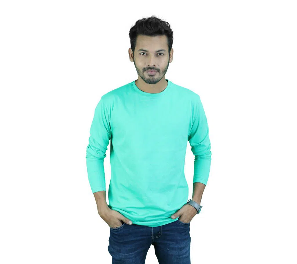 Solid Colour Full Sleeve T-shirt for Men 