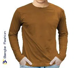 Full Sleeve T-shirt for Men (Brown)