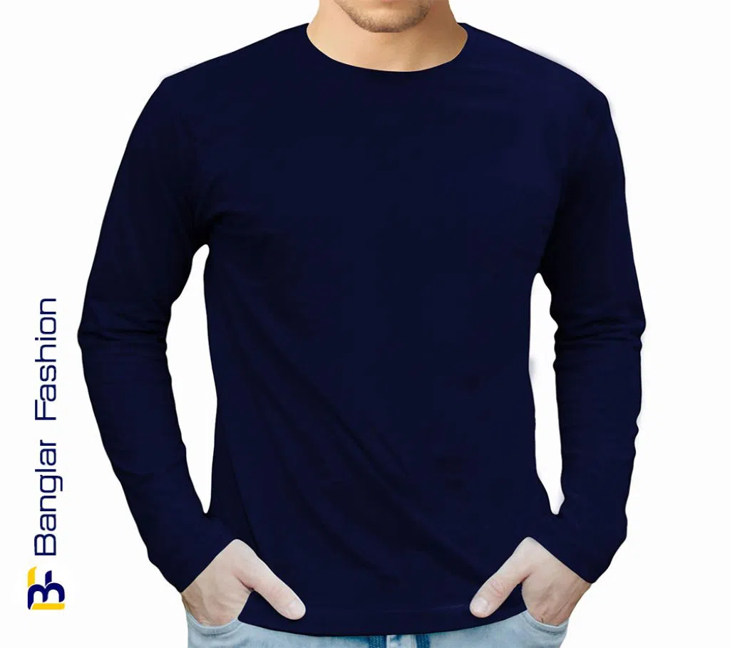 Full Sleeve T-shirt for Men (Navy Blue)