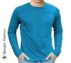 Full Sleeve T-shirt for Men (Sky-Blue)