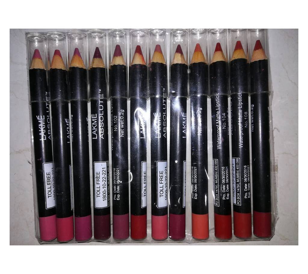 Lakme Absolute Pencil Lipstick - 12 Piece (China) বাংলাদেশ - 687513