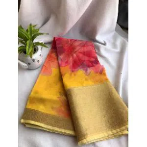 Premium organza sarees with blouse piece 