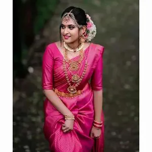 South indian Kanchipuram Katan Saree with blouse piece 