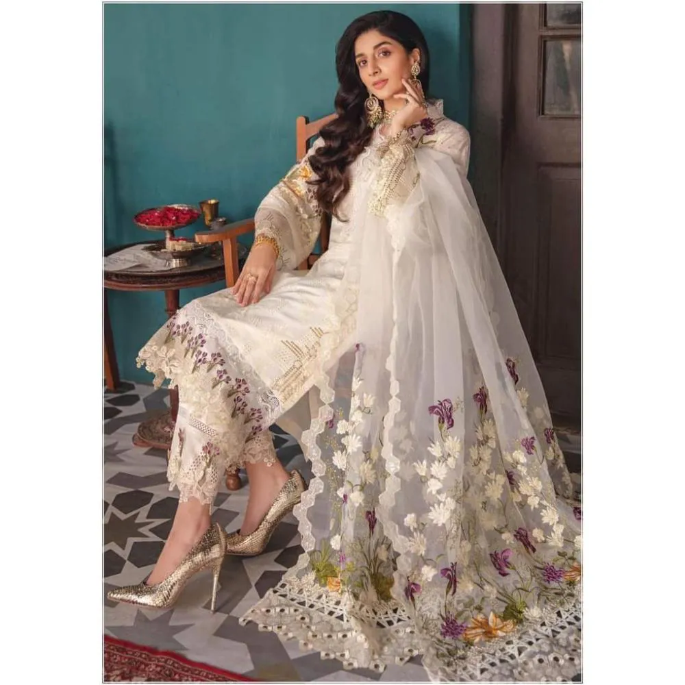 Unstitched Original Pakistani Chikankari Dress