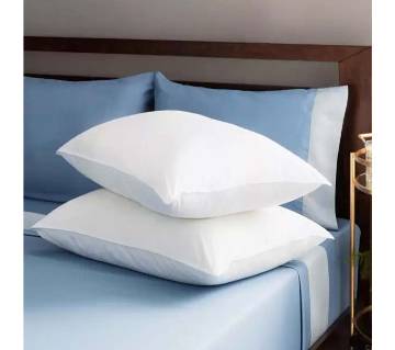 2 Pcs Head Pillow Set - White Color