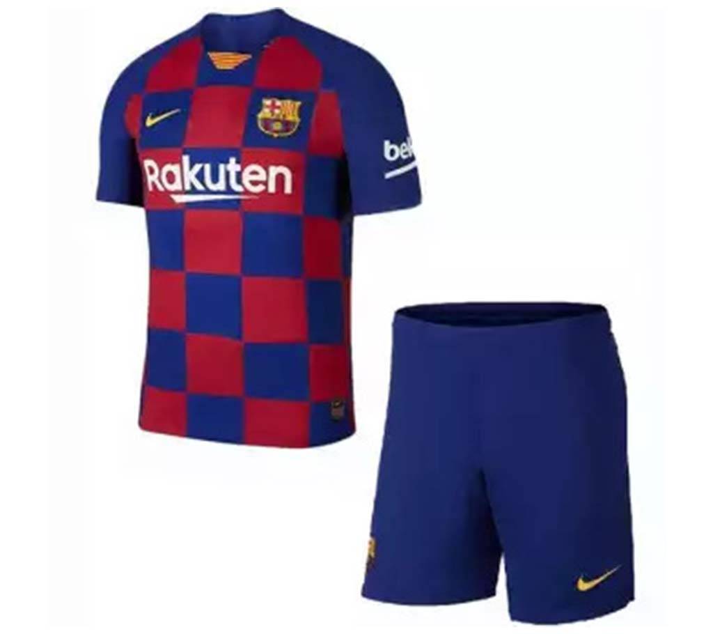 Barcelona Home Full Sleeve Jersey + Short Pant বাংলাদেশ - 1115677