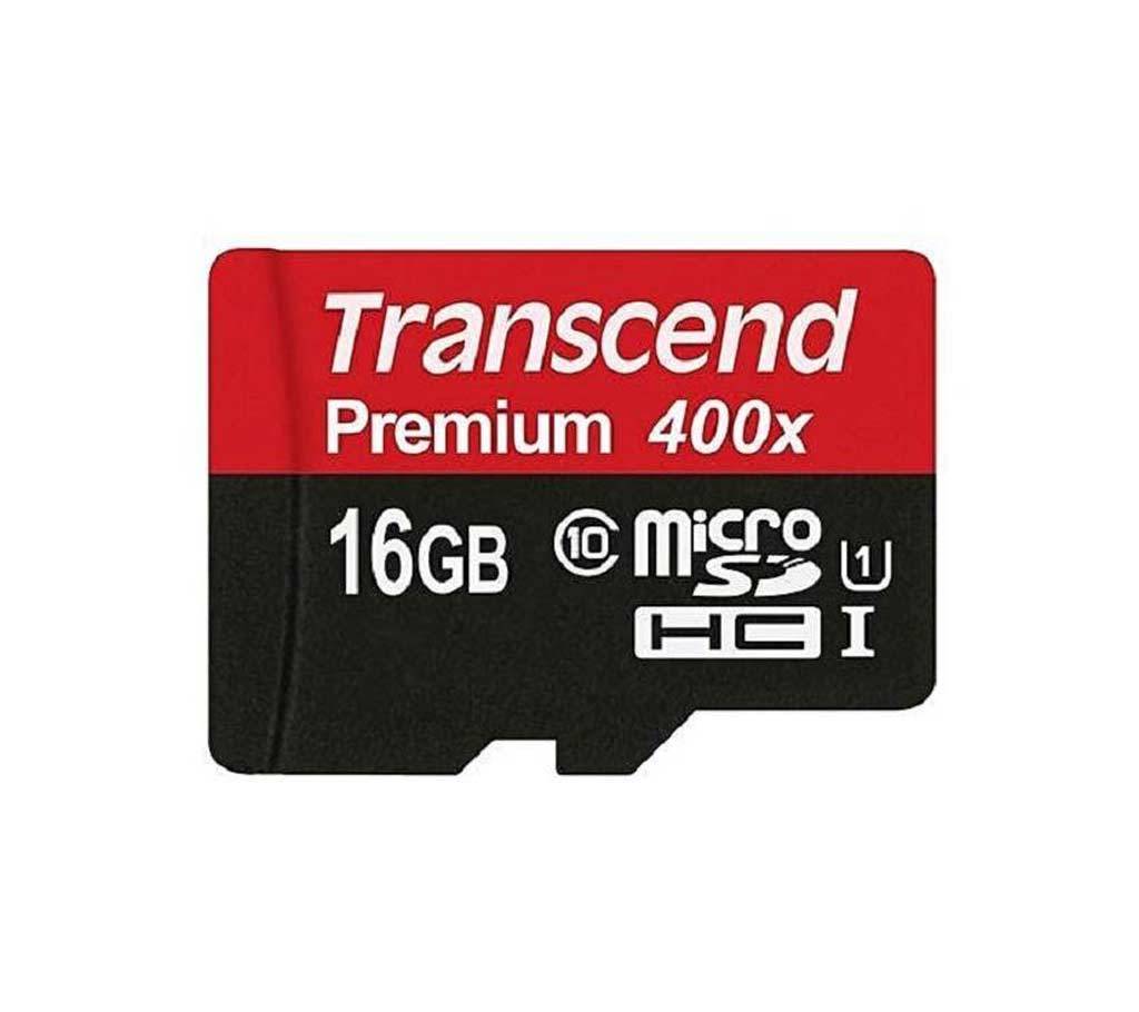 Transcend 16GB Micro SDHC মেমোরি কার্ড - Black বাংলাদেশ - 750547