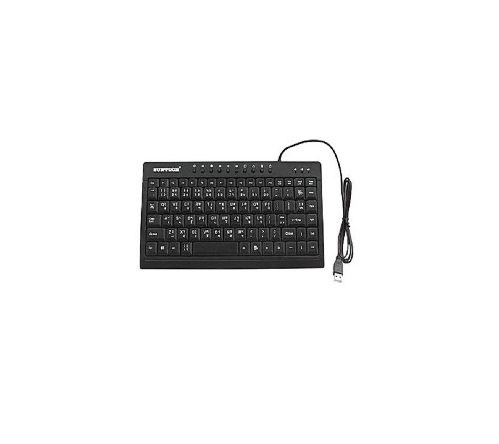 Mini USB মাল্টি মিডিয়া স্লিম কি বোর্ড- Black বাংলাদেশ - 811745