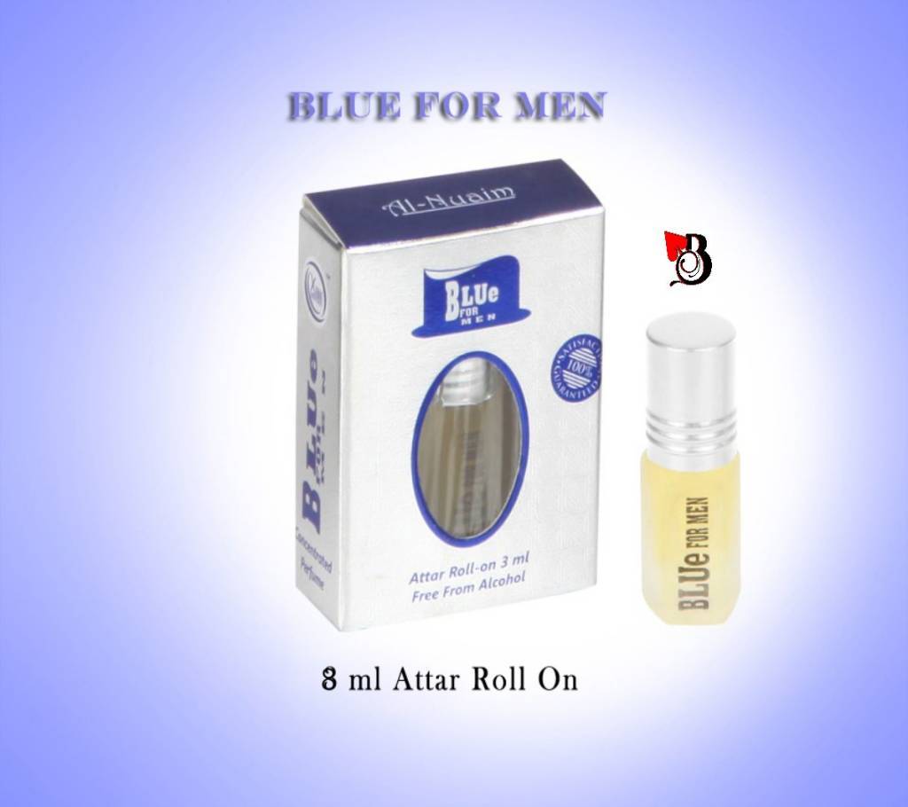 Al nuaim Blue for men রোল-অন ফ্লোরাল হালাল পারফিউম  8 ml - India বাংলাদেশ - 653549