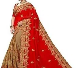 Georgette Embroidery Work Saree For Women With Blouse Pcs 101s