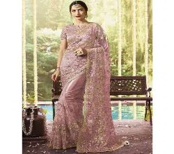 Georgette Design Embroidery Work Saree For Women65 with blouse piece 