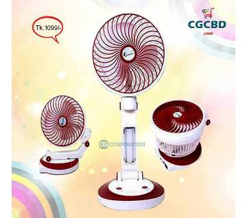 Rechargeable table fan and light