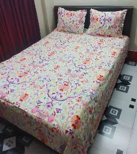 Ortha Classic Multicolour Cotton Printed Bedsheet Set - OC-706