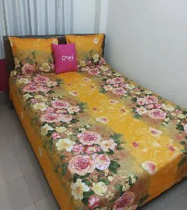 Ortha Twill Multicolour Cotton Twill Printed Bedcover Set - OT-314