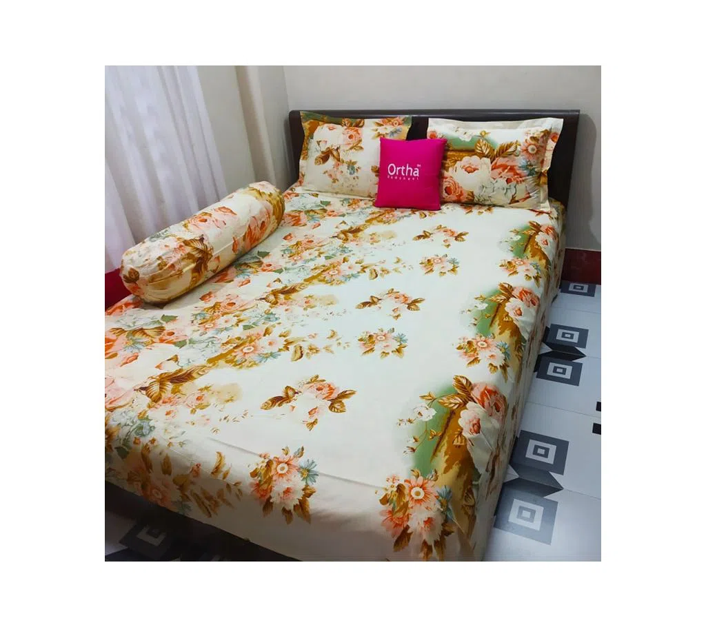 Ortha Twill Multicolour Cotton Twill Printed Bedcover Set - OT-321