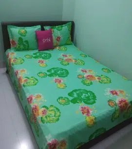 Ortha Twill Multicolour Cotton Twill Printed Bedcover Set - OT-324