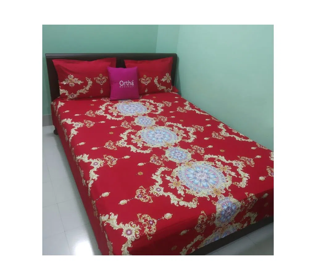 Ortha Twill Multicolour Cotton Twill Printed Bedcover Set - OT-325