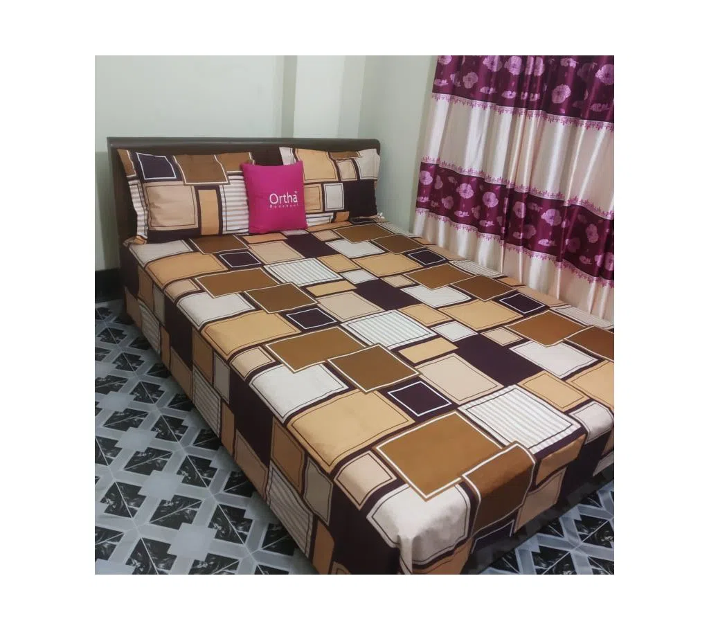 Ortha Twill Multicolour Cotton Twill Printed Bedcover Set - OT-328