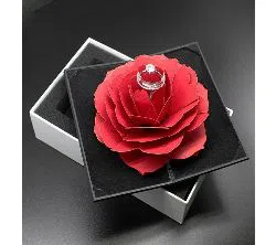 3D Pop Up Propose Rose Ring Box