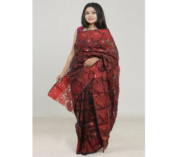 Multicolour Silk Jamdani Saree For Women