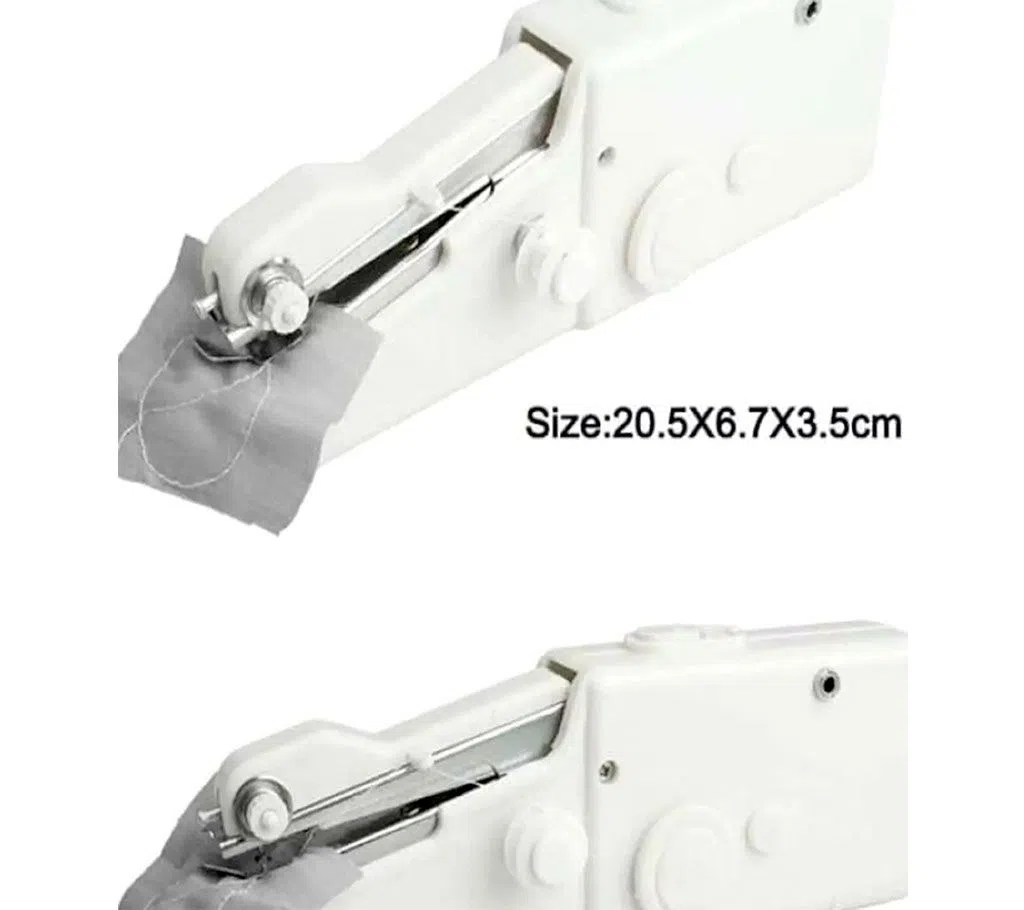 Mini Handheld Sewing Machine Portable Clothes Fabric Sewing Tools - White