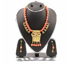 Indian Multi Color Metal And Stone Jewellery Set For Women