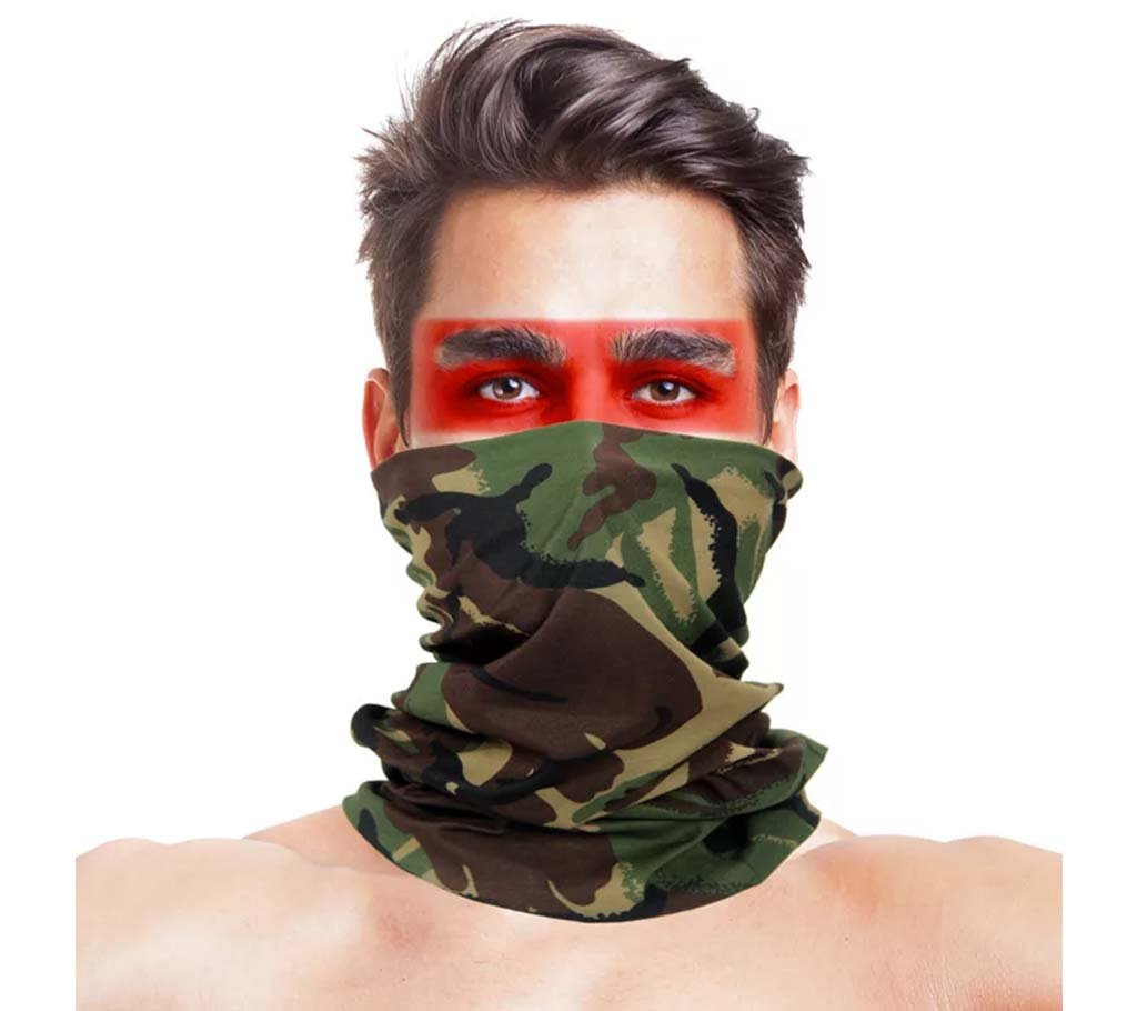 Multicolored Soft Fabric Dust Protection Face Mask For Bikers Random