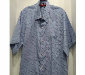 sky color cotton printed Half sleeve shirt