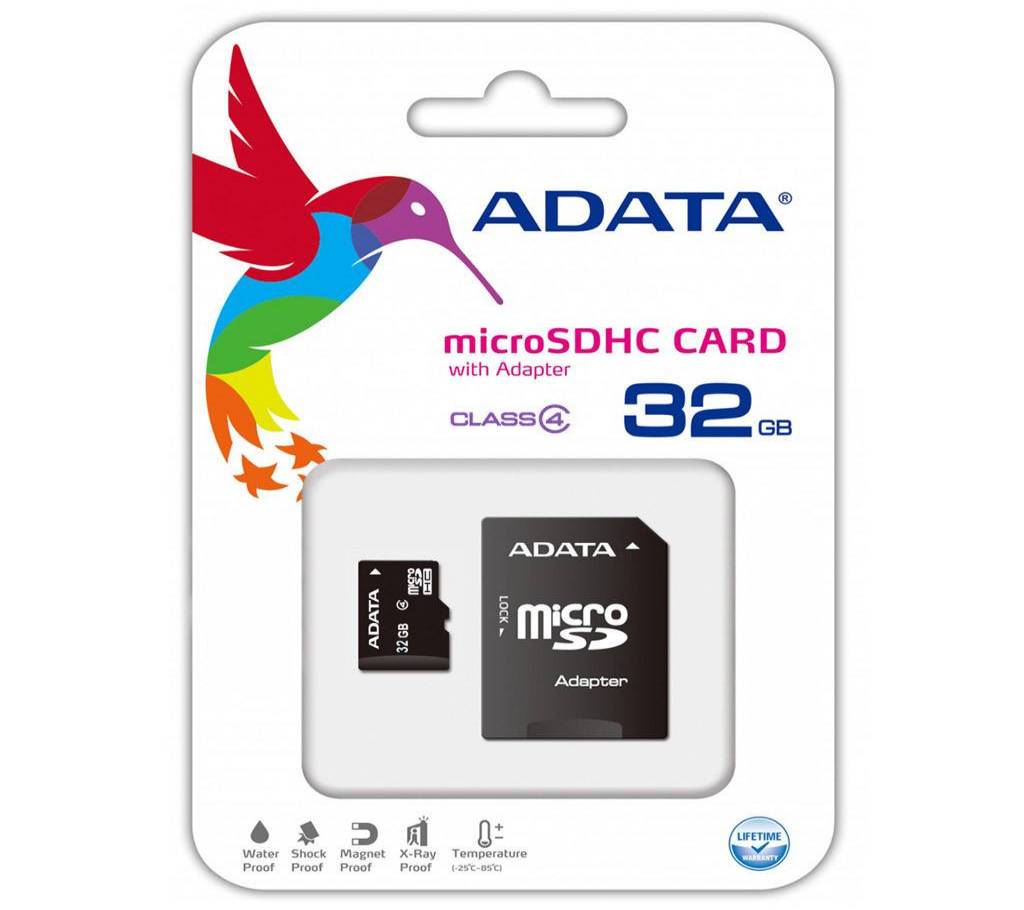 ADATA microSDHC কার্ড উইথ অ্যাডাপ্টার 32 GB Class বাংলাদেশ - 775815