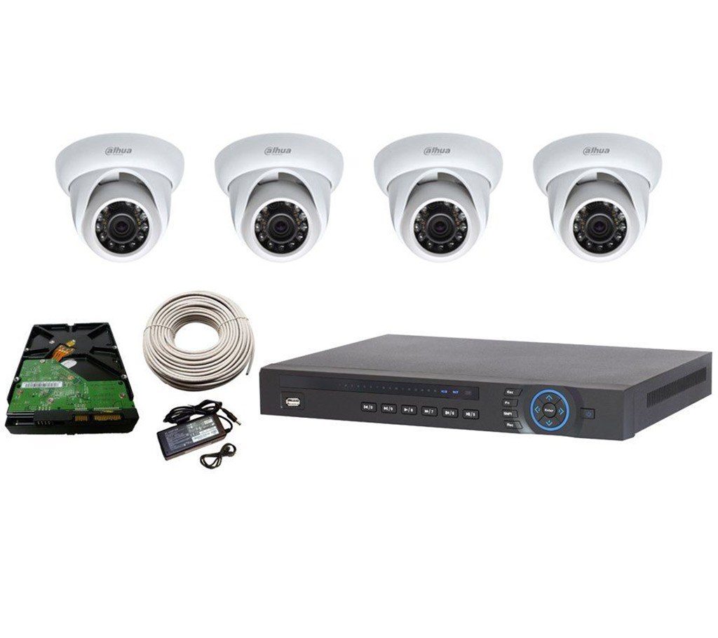 HD CCTV ক্যামেরা DVR ফুল প্যাকেজ- ৪ পিস বাংলাদেশ - 442963