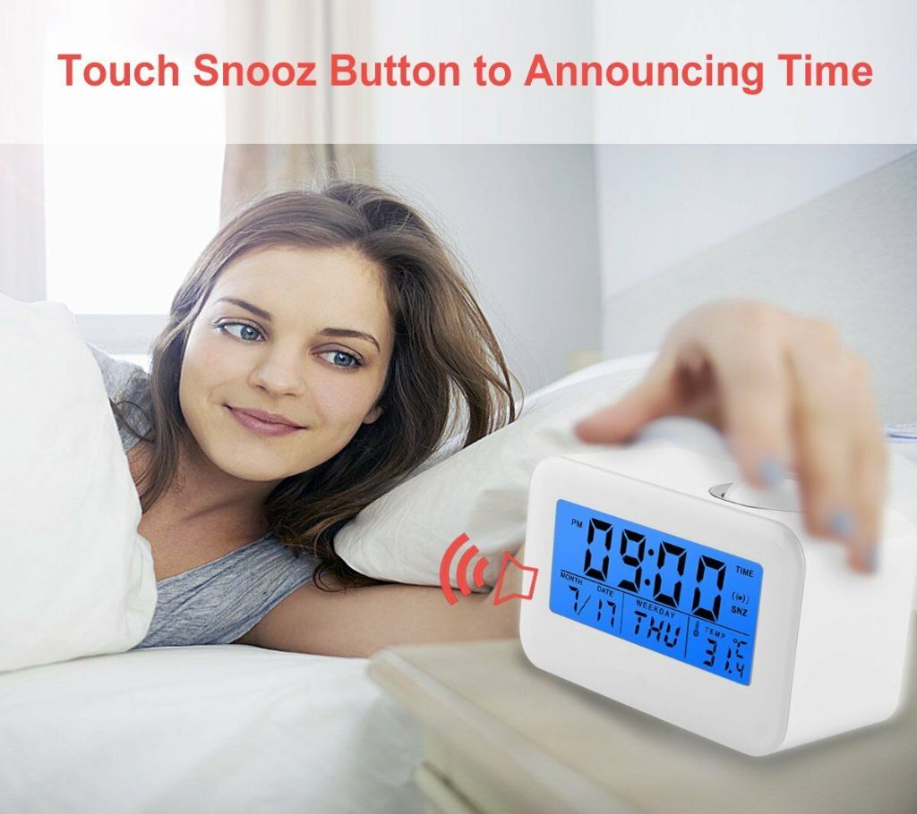 Elegant Shape পেন হোল্ডা With Digital LCD Alarm Clock Colour Changing Bubble LED Lights Displays Time, Date, Day, Month, Temperature and Countdown Tim বাংলাদেশ - 1195664