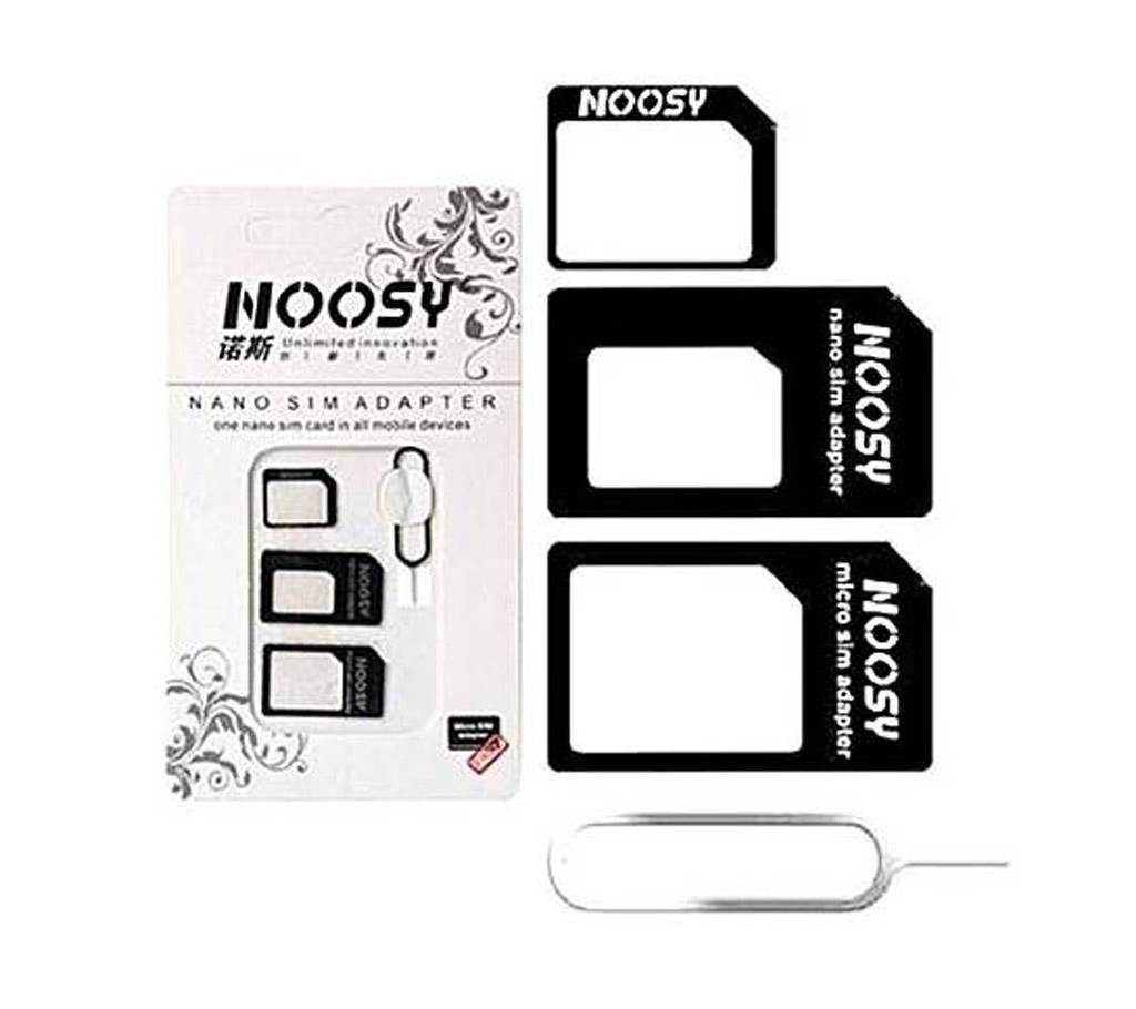 Noosy Micro Nano Sim Card Adapter - Black বাংলাদেশ - 664727