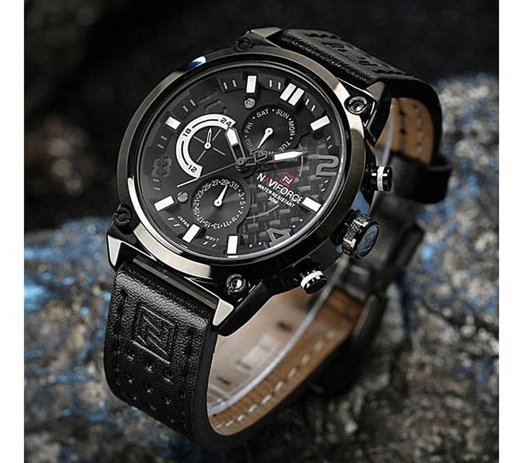 Naviforce NF9068 - Leather Wrist Watch for Men বাংলাদেশ - 724040