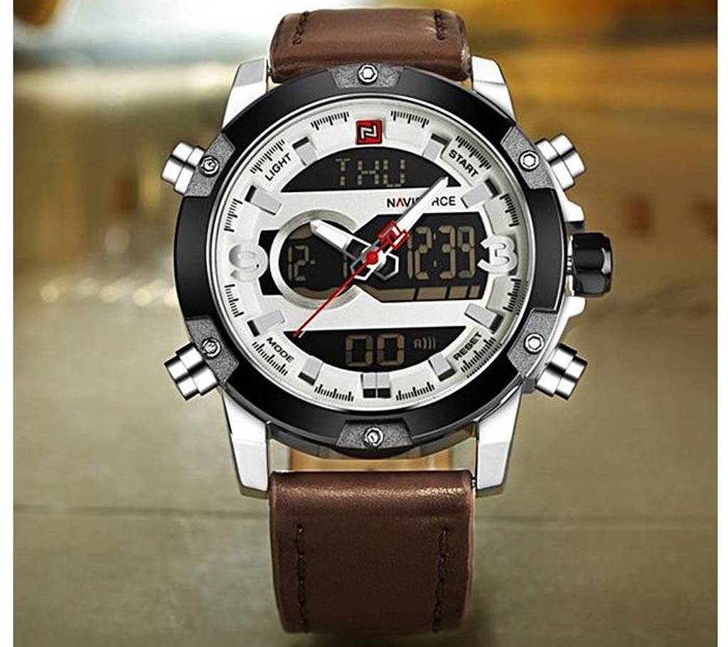 Naviforce NF9097 - Leather Wrist Watch for Men বাংলাদেশ - 724045