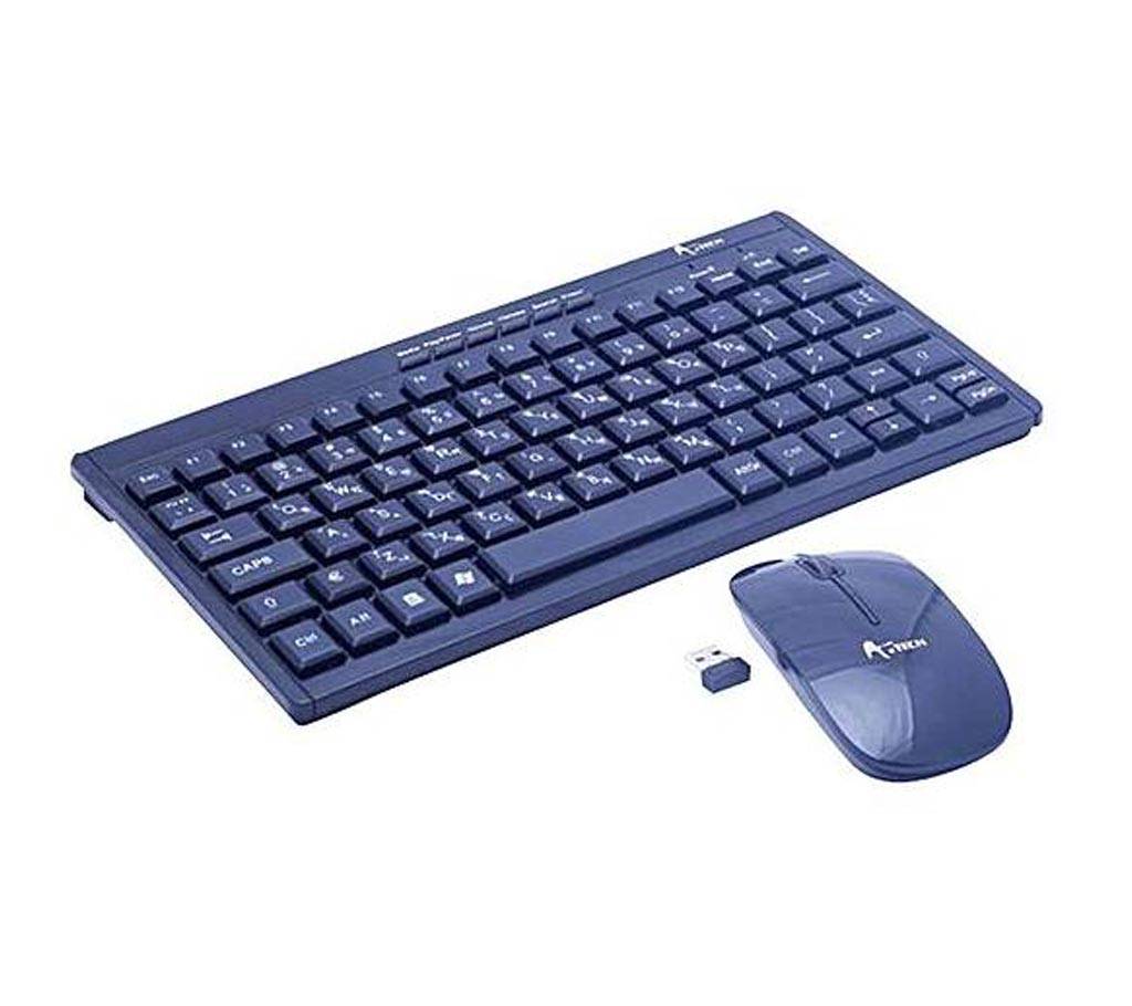 A.Tech A.Tech Mini Wireless Slim Keyboard & Mouse বাংলাদেশ - 667484